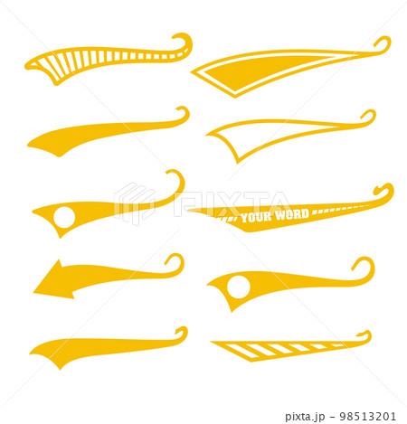 Yellow Swirls Swash Logo Ornament Designs Yellow Swirls Swash Logo Ornament Designs 98513201