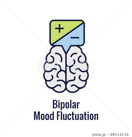 Bipolar Disorder or Depression BP Icon Set Mental Health Icons 98513216