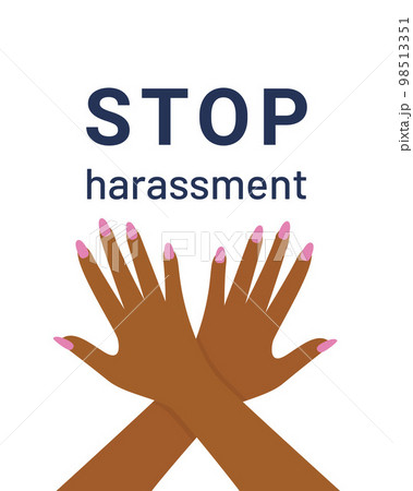 Signs and banners to Stop sexual harassment,...のイラスト素材 [98513351] - PIXTA