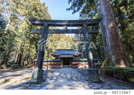 冬晴れの日光東照宮　御仮殿　栃木県日光市 98513887