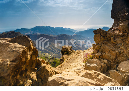 beautiful landscape of the volcanic island of gran canaria 98513954