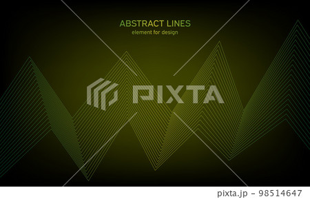 Abstract wave element for design. Digital frequency track equalizer. Stylized line art background. Colorful shiny wave with lines created using blend tool. Curved wavy line, smooth stripe. Vector. Abstract wave element for design. Digital frequency track equalizer. Stylized line art background. Colorful shiny wave with lines created using blend tool. Curved wavy line, smooth stripe. Vector. 98514647