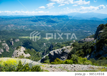 Landscape with mountains at Park Natural de Sant Llorenc del Munt, Spain 98514938