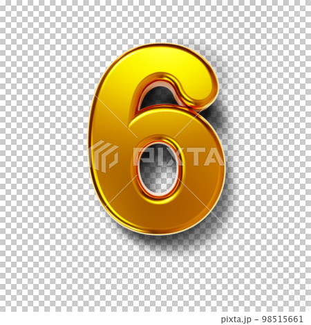 金色的 3d 數字 金色的 3d 數字 98515661