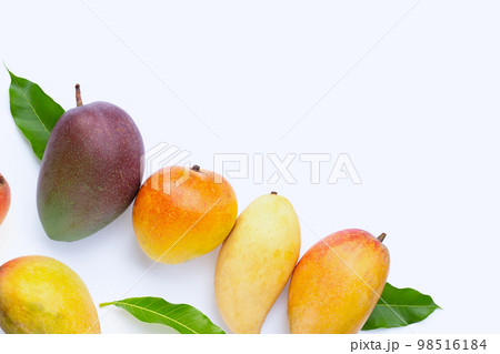 Tropical fruit, Mango on white background. Tropical fruit, Mango on white background. 98516184