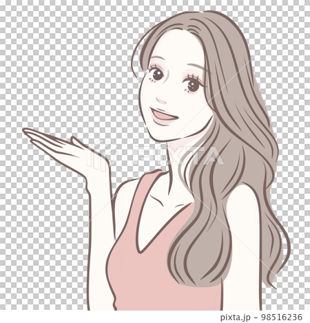 女性のイラスト素材 98516236