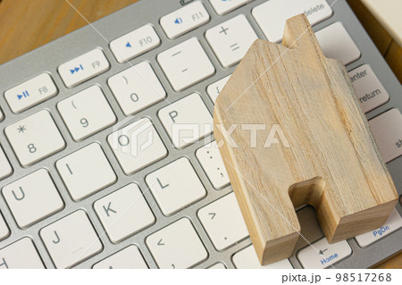 The wood home for building or property concept. 98517268