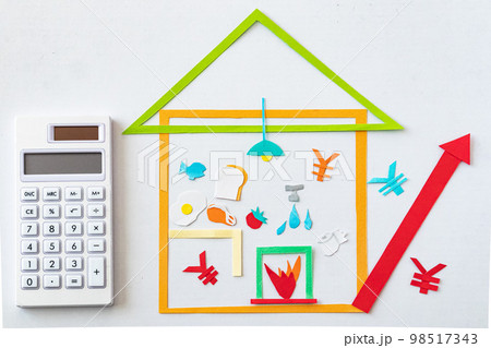 物価高騰のイメージ背景 98517343