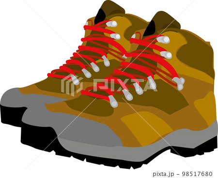 brown hiking boots - Stock Illustration [98517680] - PIXTA