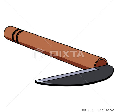 草刈り鎌斜めのイラスト 98518352