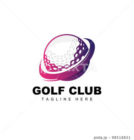 Golf Ball Logo, Vector Stick Golf. Outdoor Sports Game, Discipline Design, Icon Template 98518831
