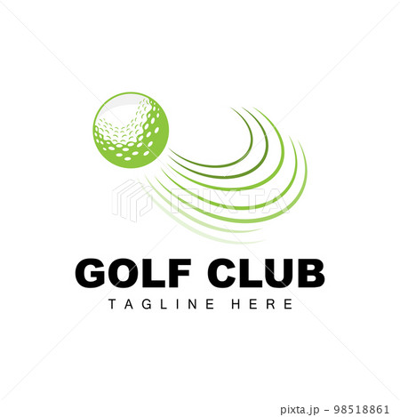 Golf icon. golf clubs or sticks with ball. Vector illustration