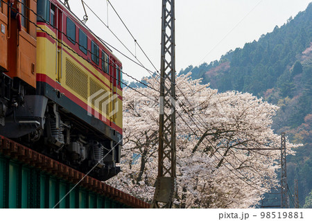 静岡県島田市川根町家山 大井川鉄道と沿線の風景 静岡県島田市川根町家山 大井川鉄道と沿線の風景 98519881