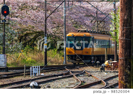 静岡県島田市川根町家山　大井川鉄道と沿線の風景 98520304