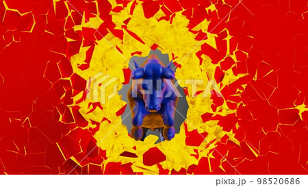 ブル　強気相場 98520686