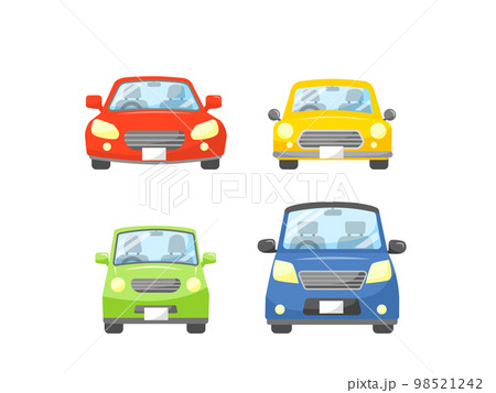 自動車の正面イラストセット 98521242