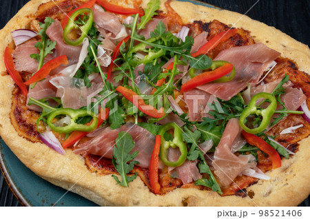 Pizza with hamon Pizza with hamon 98521406