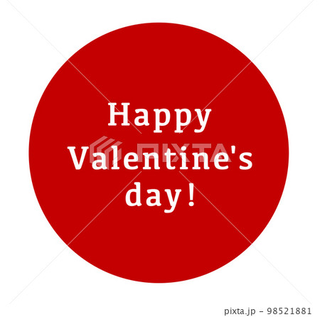 バレンタイン/ ロゴ / シール / alentine's day / 文字/英字/英文/ 98521881