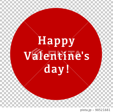 バレンタイン/ ロゴ / シール / alentine's day / 文字/英字/英文/ 98521881