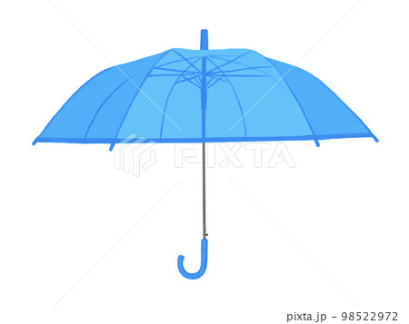 ビニール傘ブルー（PNGビニール部分半透明） 98522972