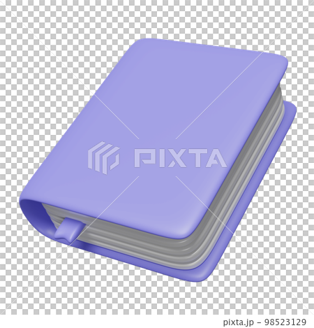 3d purple textbook, close book isolated....のイラスト素材 [98523129] - PIXTA