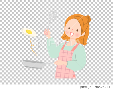 做煎蛋的年輕女人 做煎蛋的年輕女人 98523224