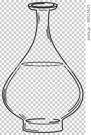 Delicate line drawing vase vector material Delicate line drawing vase vector material 98523625
