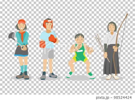 運動部に所属する学生たち 98524424