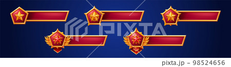 Game banners with star badges, empty title bar 98524656
