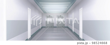 Metal elevator doors in office, hospital, hotel Metal elevator doors in office, hospital, hotel 98524668