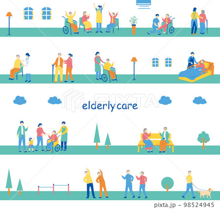 老後の生活　シームレス背景 98524945
