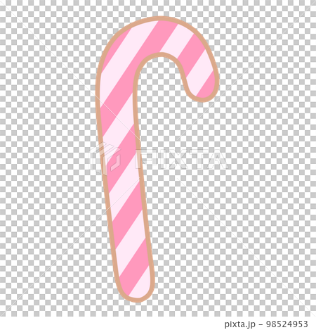 粉紅色條紋糖果棒的插圖 98524953