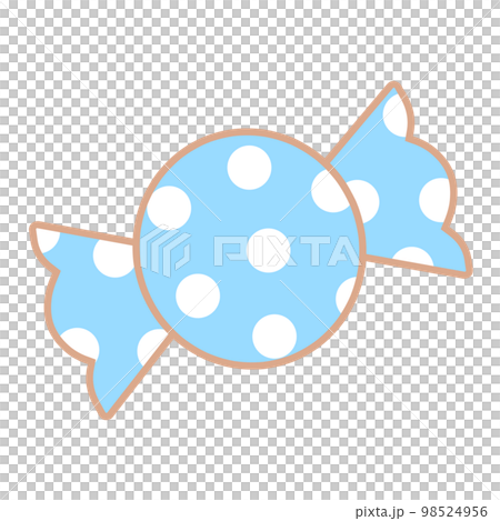 淺藍色白色圓點糖果插圖 98524956