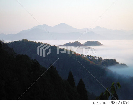 雲海 篠山盆地 雲海 篠山盆地 98525856