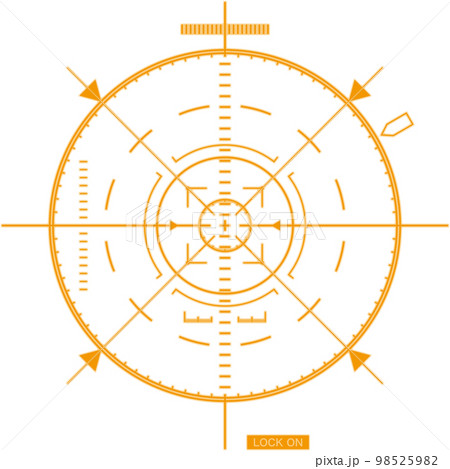 武器　兵器の照準　ロックオンのイメージ　 98525982
