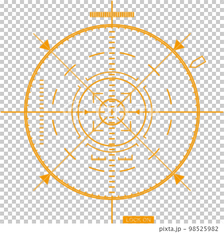 武器　兵器の照準　ロックオンのイメージ　 98525982
