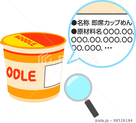 カップ麺の原材料表示 カップ麺の原材料表示 98526184