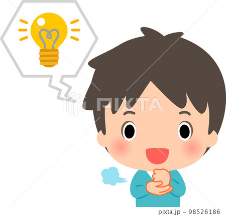 アイデアを閃いて手を打つ男性 アイデアを閃いて手を打つ男性 98526186