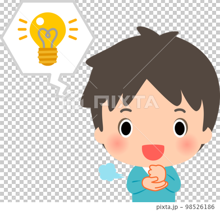 アイデアを閃いて手を打つ男性 アイデアを閃いて手を打つ男性 98526186