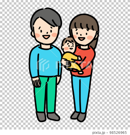 Mother and family holding a baby Mother and family holding a baby 98526965