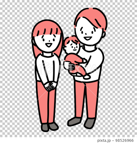 Dad and family holding a baby Dad and family holding a baby 98526966