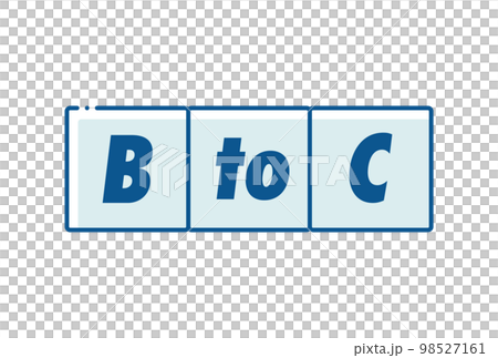 BtoC design character illustration material - simple corporate to consumer transaction image material BtoC design character illustration material - simple corporate to consumer transaction image material 98527161
