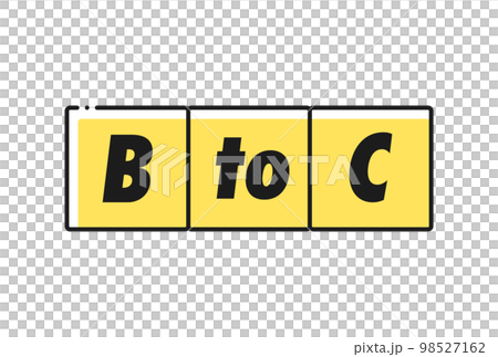 BtoC design character illustration material - simple corporate to consumer transaction image material BtoC design character illustration material - simple corporate to consumer transaction image material 98527162