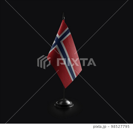 Small national flag of the Norway on a black background Small national flag of the Norway on a black background 98527795