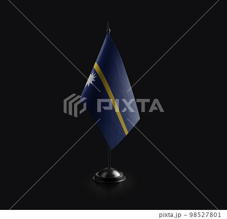 Small national flag of the Nauru on a black background Small national flag of the Nauru on a black background 98527801