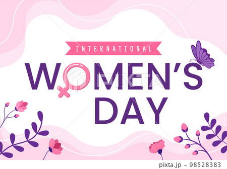 International Women's Day on March 8 Illustration to Celebrate the Achievements of Women in Flat Cartoon Hand Drawn Landing Page Templates 98528383
