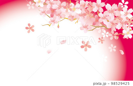 桜　優しい春の背景イラスト 98529425
