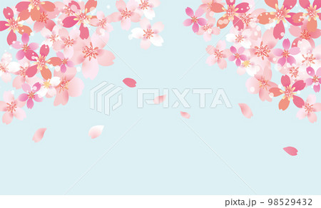 桜　優しい春の背景イラスト 98529432