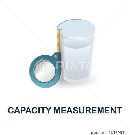 Capacity Measurement icon. 3d illustration from measurement collection. Creative Capacity Measurement 3d icon for web design, templates, infographics and more 98529934