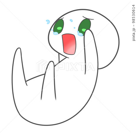 涙を流しながら落下するキャラクター 98530614